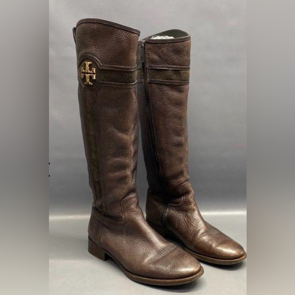 Tory Burch Alaina Leather Knee High Boots - Picture 1 of 6
